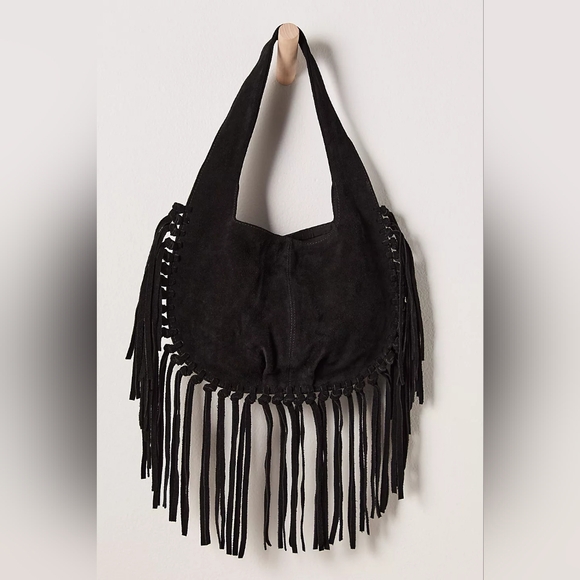 Free People Handbags - Riley Fringe Bag/Black